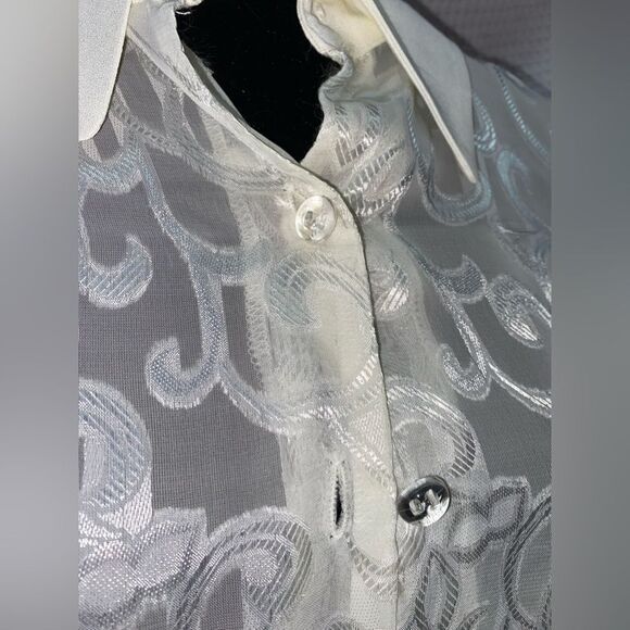 Vintage D Frank glass button top-medium - Picture 3 of 6